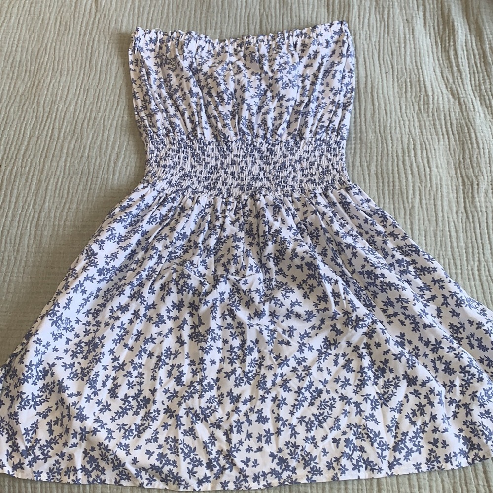 Strapless mini dress